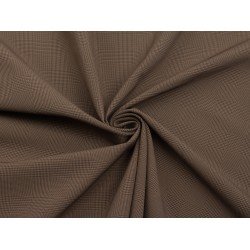 Pied De Poule/Prince De Galles - Brown Stretch